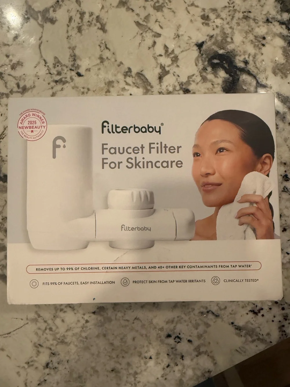 FilterBaby Faucet Filter for Skincare – White